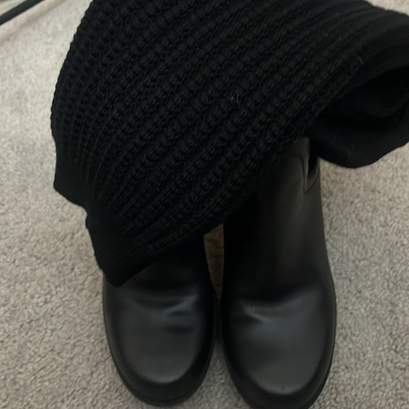 Gucci GG Monogram Leather Knit Sock Wedge Boots 36.5 - Picture 3 of 7